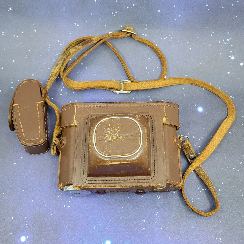 Lord Okaya 35 Viewfinder W/ Leather Case Rare Japanese Film Camera Untested
